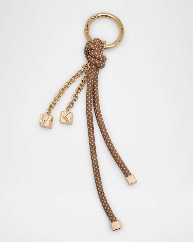 Speckled Cord & Logo Bead Bag Charm